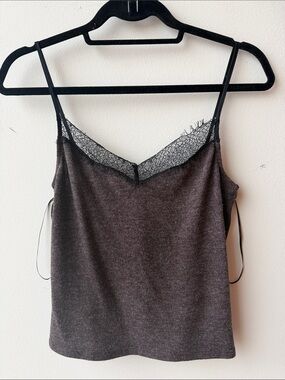 Mango Top with Lace Neck